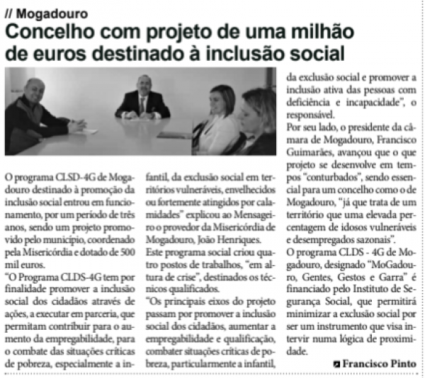 Um milhão de euros destinado à inclusão social no concelho – Mensageiro de Bragança